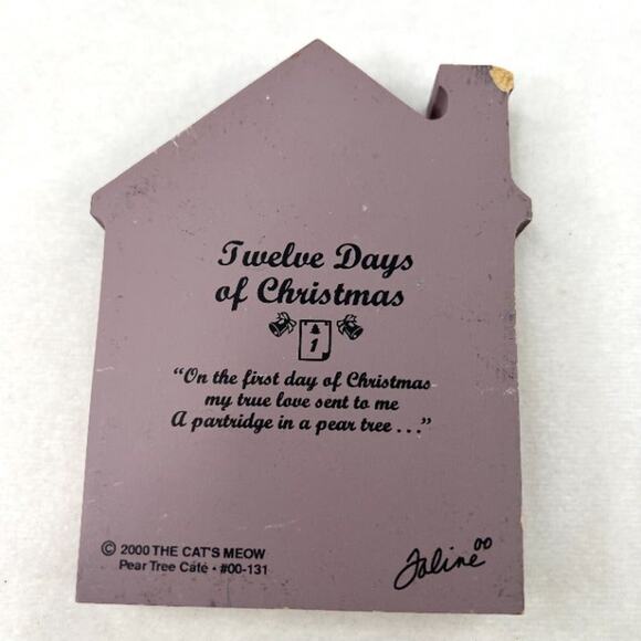 The Cat's Meow Pear Tree Café Wood Shelf Sitter - Picture 4 of 10